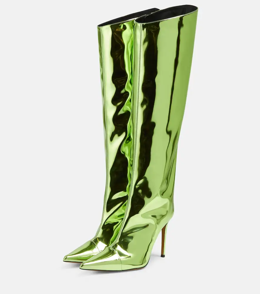 Alexandre Vauthier Mirrored leather knee-high boots | Thumbnail 2 Alexandre Vauthier Mirrored leather knee-high boots | Thumbnail 2