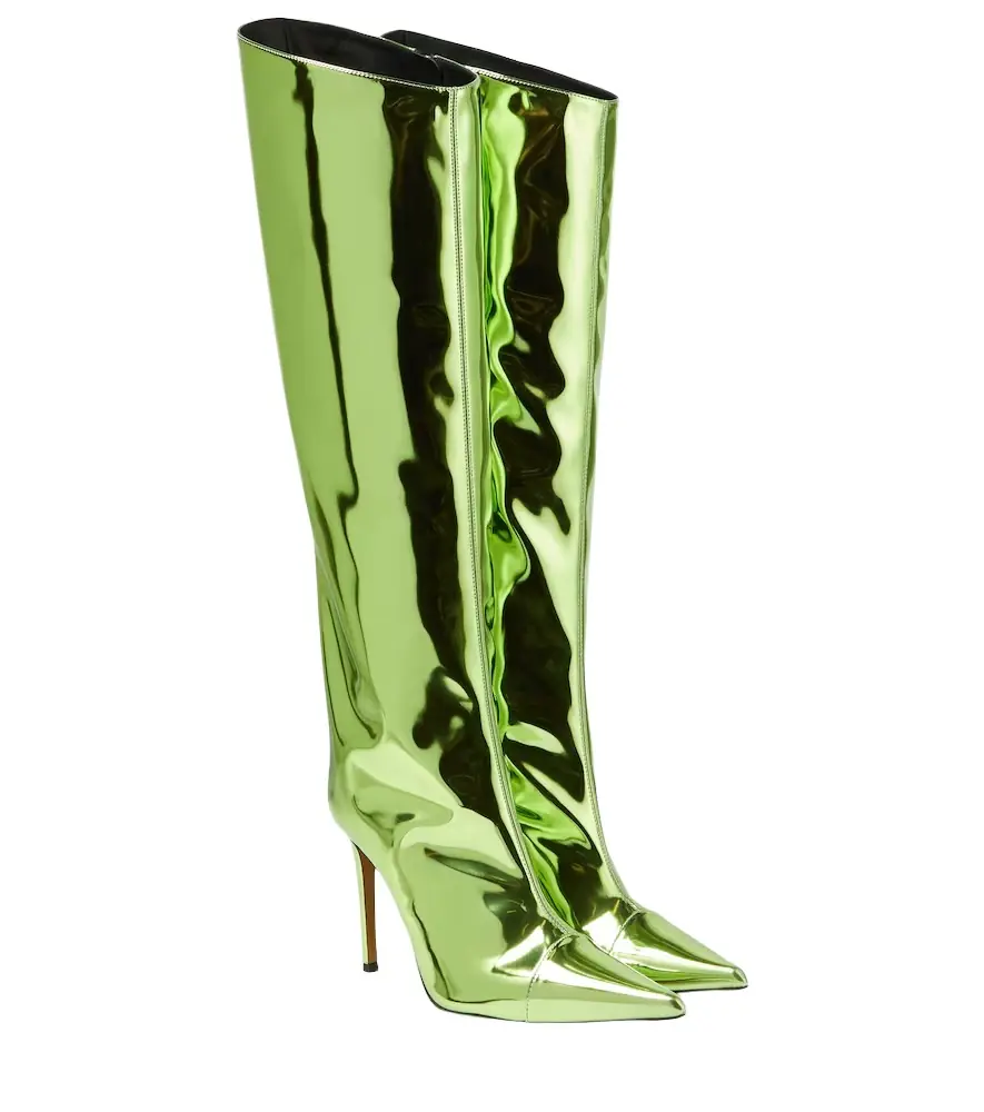Alexandre Vauthier Mirrored leather knee-high boots | Image 1 Alexandre Vauthier Mirrored leather knee-high boots | Image 1