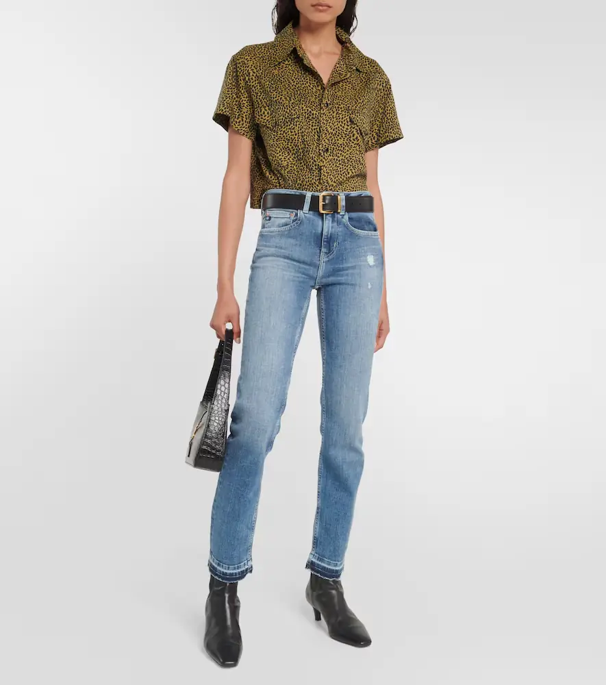 AG Jeans Girlfriend mid-rise straight jeans | Thumbnail 6 AG Jeans Girlfriend mid-rise straight jeans | Thumbnail 6