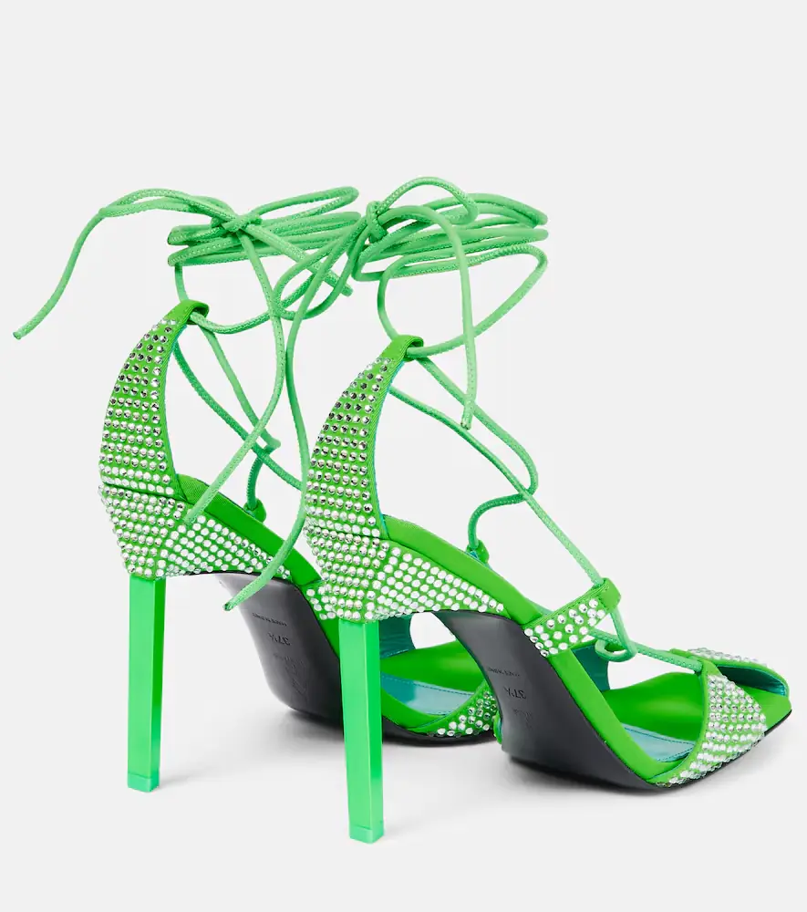 The Attico Adele lace-up crystal-embellished sandals | Thumbnail 5 The Attico Adele lace-up crystal-embellished sandals | Thumbnail 5