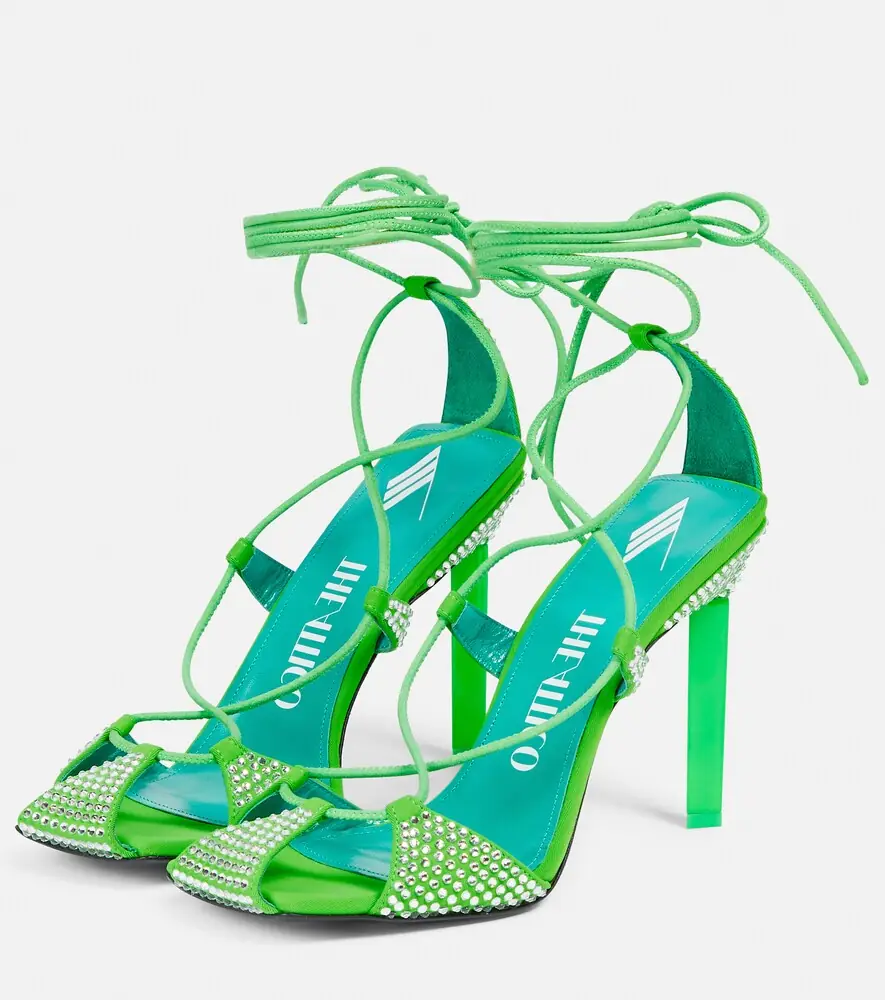 The Attico Adele lace-up crystal-embellished sandals | Thumbnail 7 The Attico Adele lace-up crystal-embellished sandals | Thumbnail 7