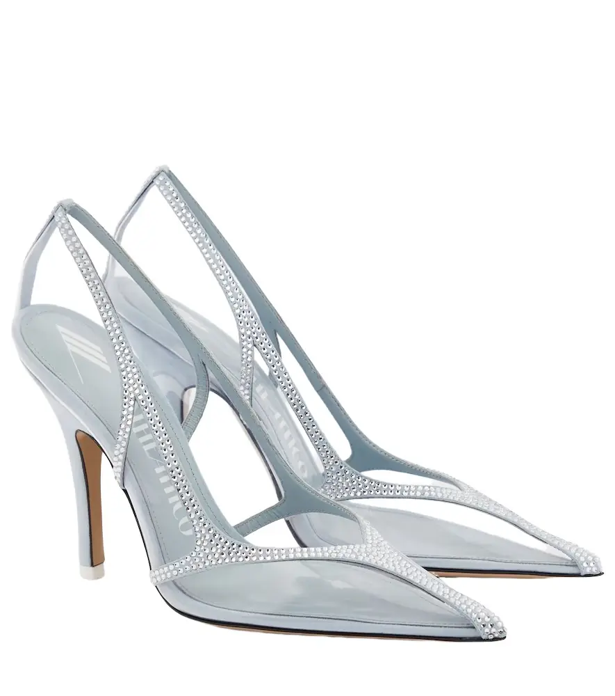 The Attico Venus Chrome PVC and suede pumps | Image 1 The Attico Venus Chrome PVC and suede pumps | Image 1