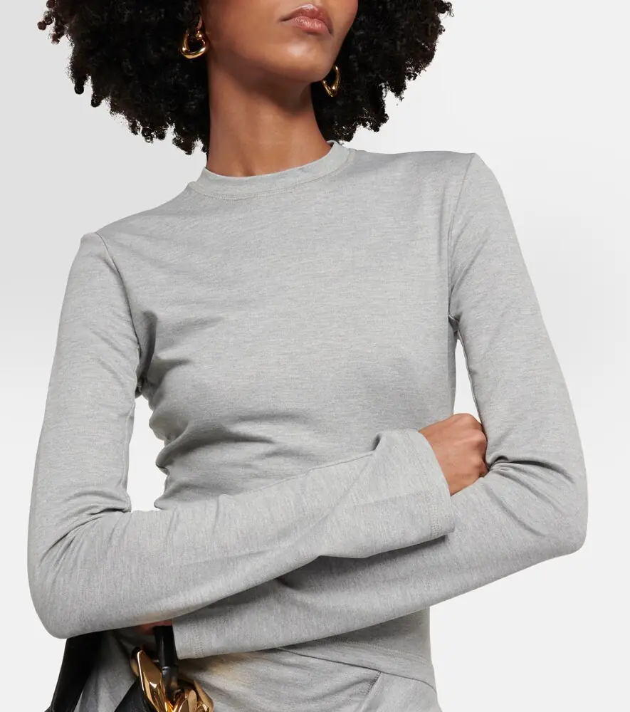 JW Anderson Draped jersey midi dress | Thumbnail 4