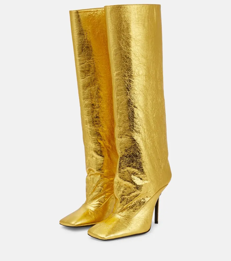 The Attico Sienna crinkled laminated leather knee-high boots 105mm | Thumbnail 4 The Attico Sienna crinkled laminated leather knee-high boots 105mm | Thumbnail 4