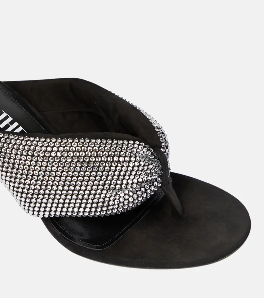The Attico Rem satin crystal-embellished thong sandals | Thumbnail 2 The Attico Rem satin crystal-embellished thong sandals | Thumbnail 2