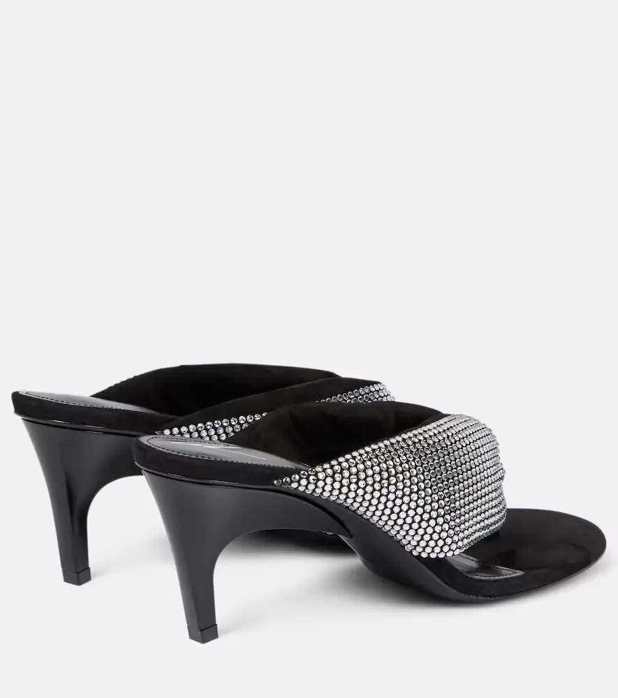 The Attico Rem satin crystal-embellished thong sandals | Thumbnail 3 The Attico Rem satin crystal-embellished thong sandals | Thumbnail 3