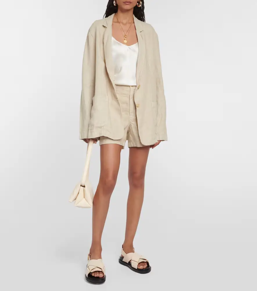 Velvet Fallon linen shorts | Thumbnail 3
