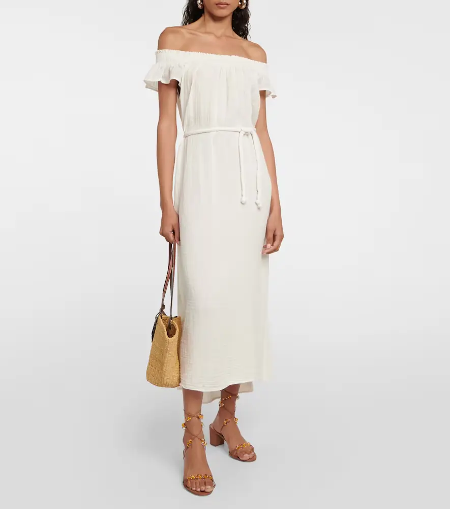 Velvet Justine cotton gauze midi dress | Thumbnail 2