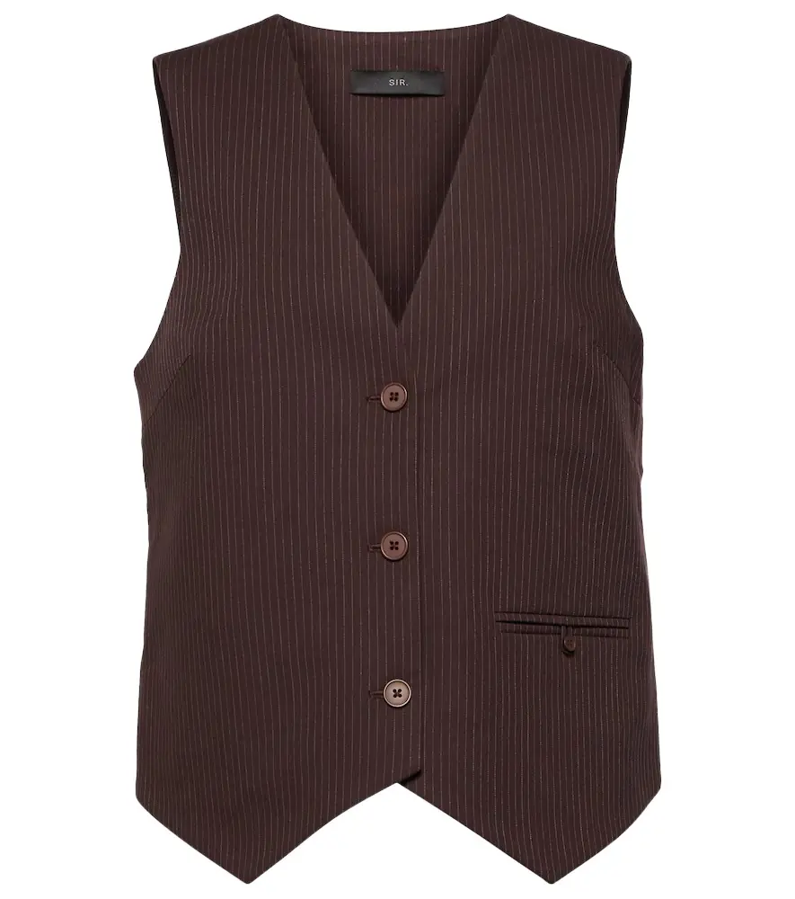 SIR Guillaume pinstriped vest | Image 1 SIR Guillaume pinstriped vest | Image 1