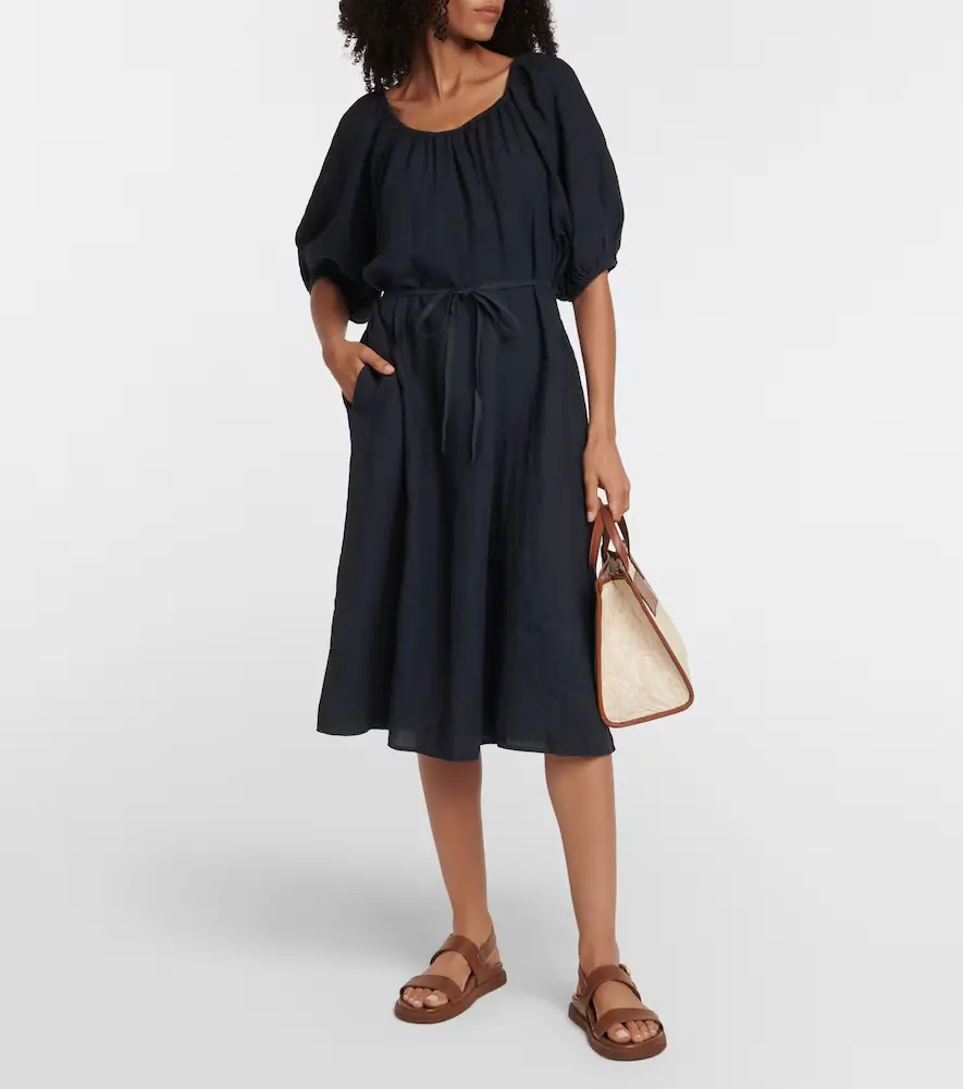 Velvet Elly off-shoulder cotton midi dress | Thumbnail 4