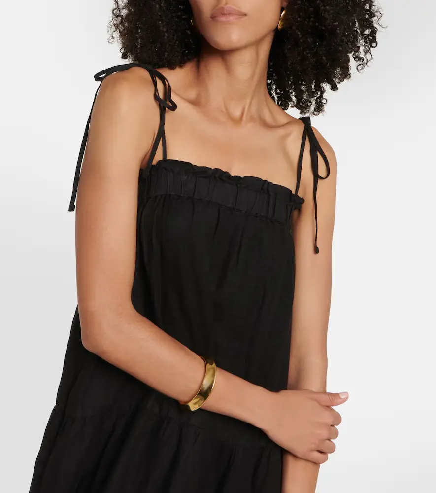 Velvet Charlie tiered linen maxi dress | Thumbnail 2