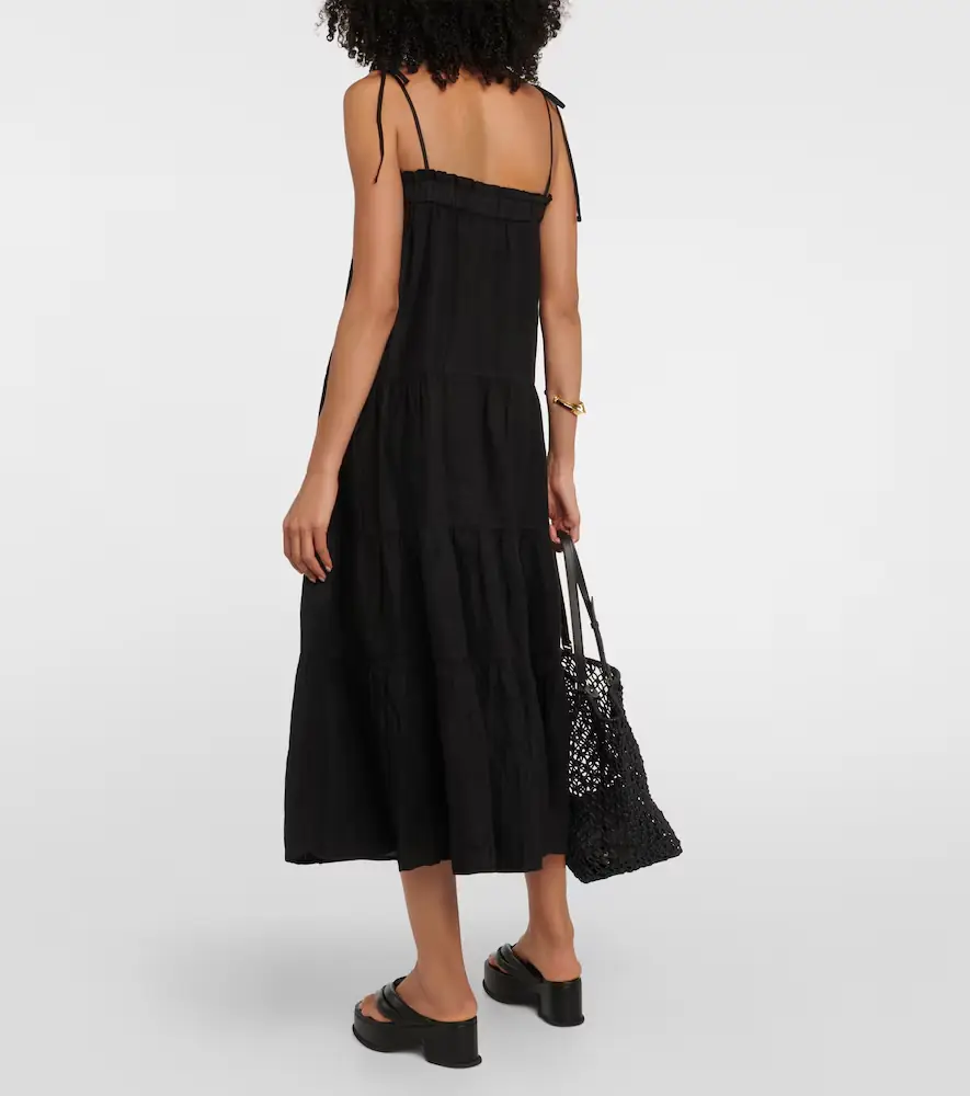 Velvet Charlie tiered linen maxi dress | Thumbnail 4