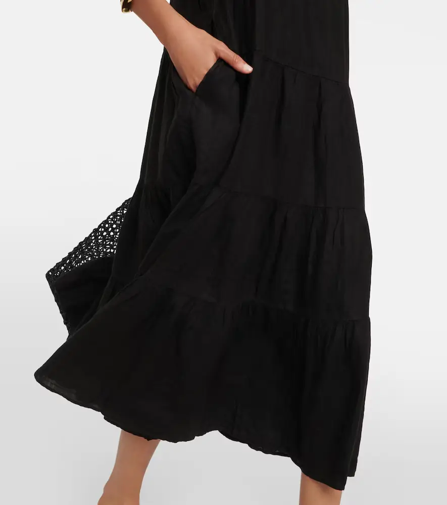 Velvet Charlie tiered linen maxi dress | Thumbnail 5