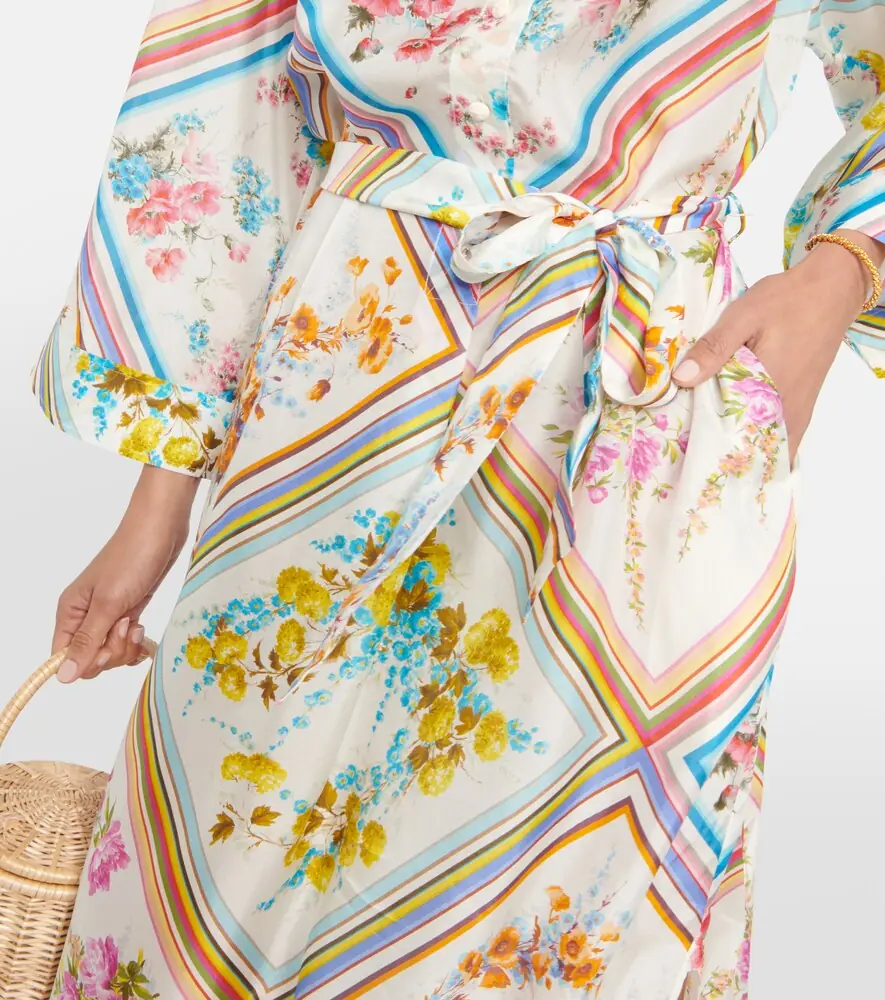 Zimmermann Halcyon floral silk midi dress | Thumbnail 3 Zimmermann Halcyon floral silk midi dress | Thumbnail 3