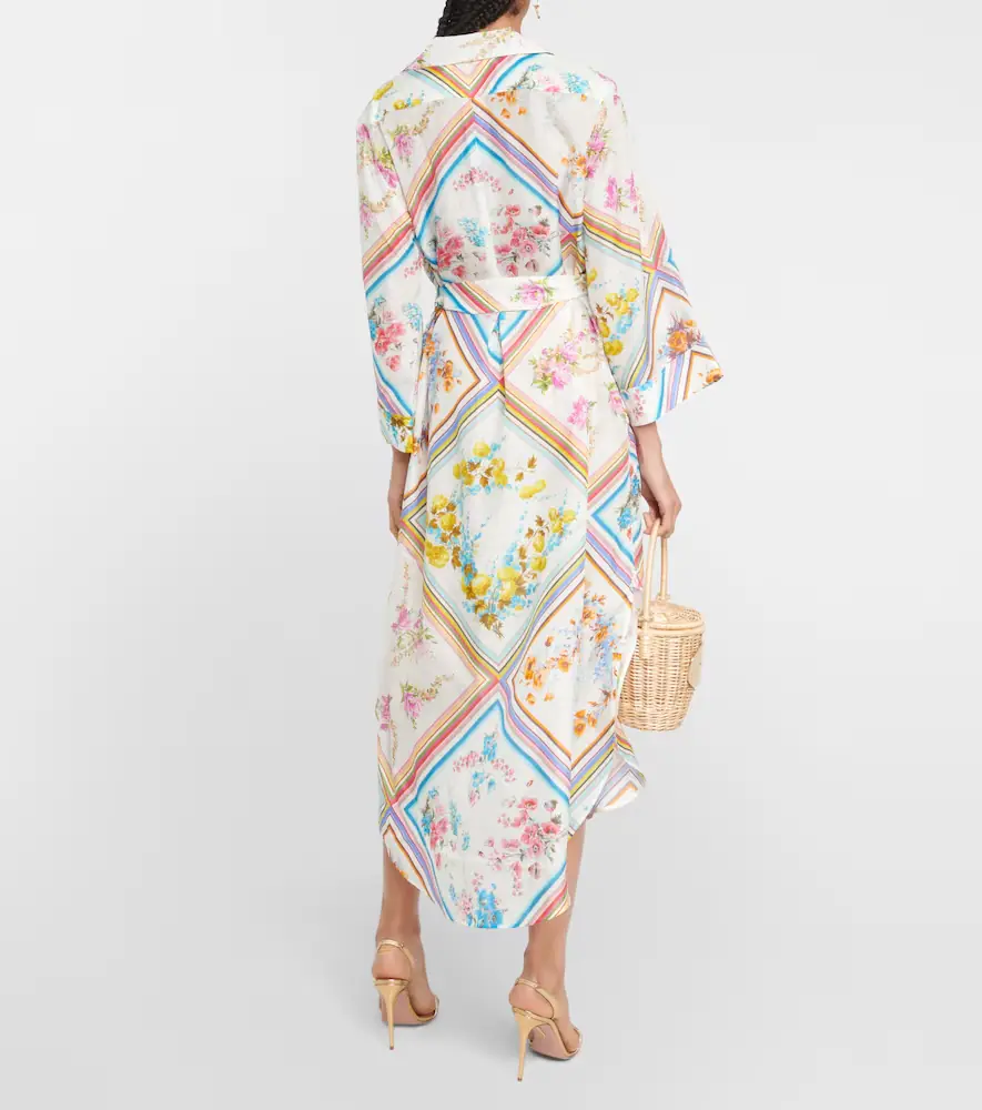 Zimmermann Halcyon floral silk midi dress | Thumbnail 4 Zimmermann Halcyon floral silk midi dress | Thumbnail 4
