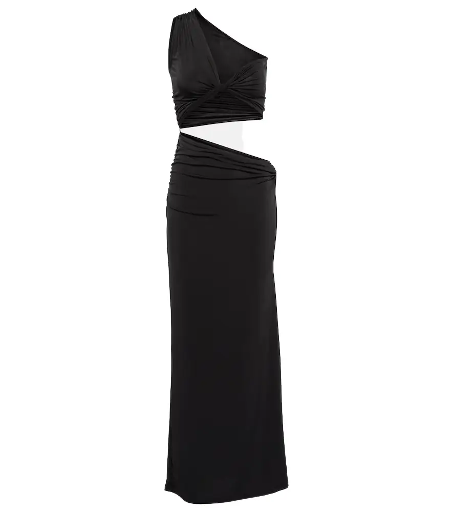 JADE SWIM Yana one-shoulder cutout maxi dress