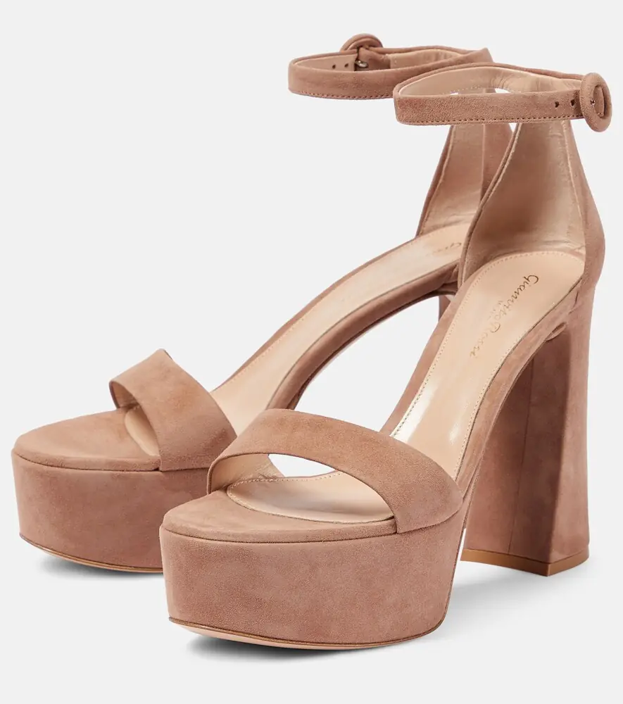Gianvito Rossi Sheridan suede platform sandals | Thumbnail 4