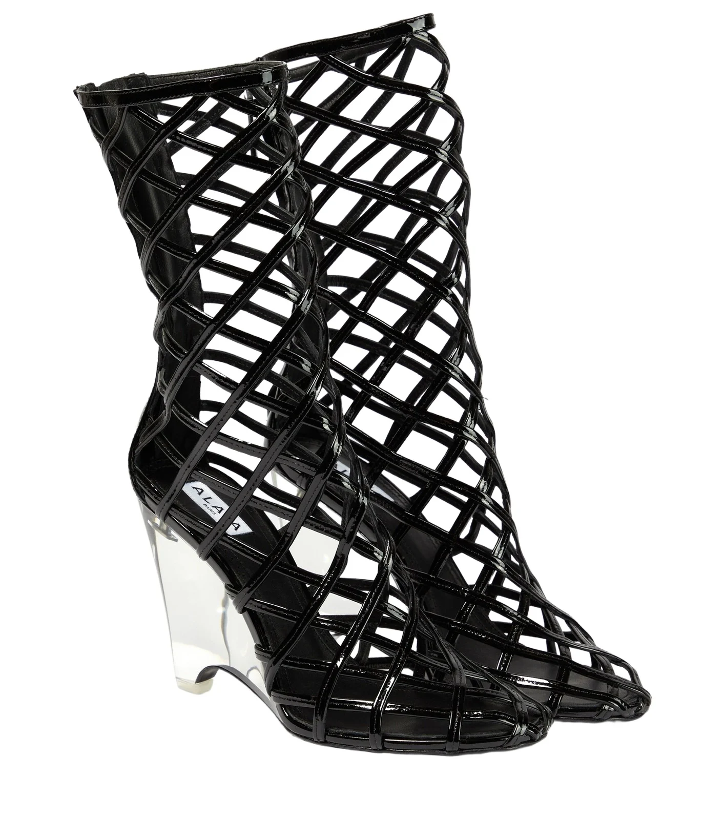 ALAÏA ALAÏA Leather wedge ankle boots