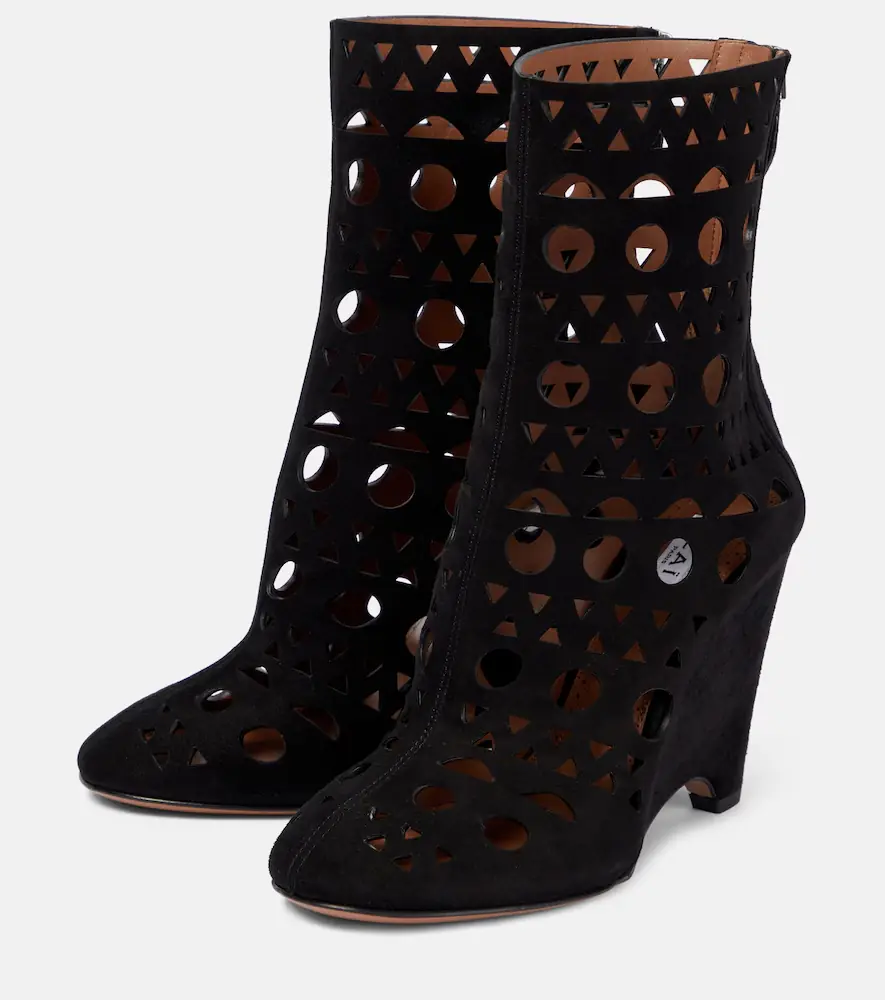 Alaïa Alaïa Vienne suede wedge ankle boots | Thumbnail 2