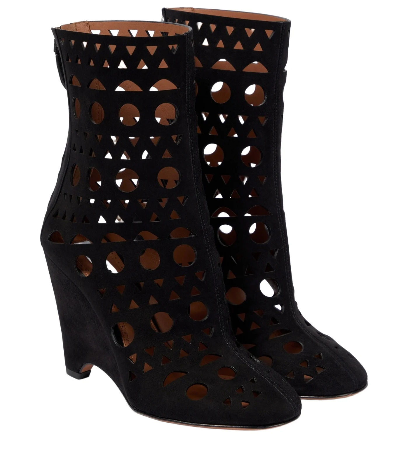 ALAÏA ALAÏA Vienne suede wedge ankle boots