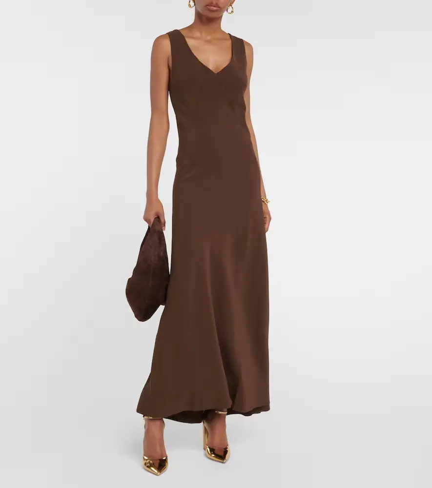 ASCENO Bordeaux slip dress | Thumbnail 4