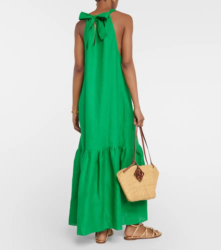 ASCENO Ibiza linen maxi dress | Thumbnail 2