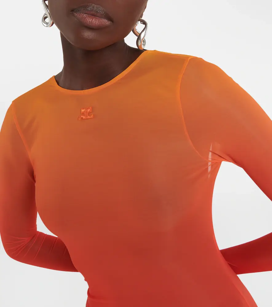 Courrèges Courrèges Gradient semi-sheer midi dress | Thumbnail 6