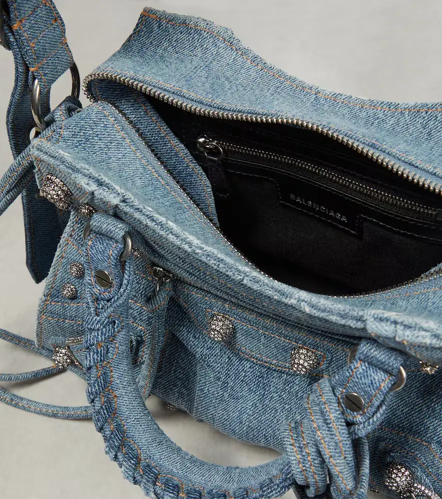 Balenciaga Neo Cagole XS denim shoulder bag | Thumbnail 4