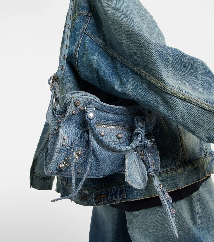 Balenciaga Neo Cagole XS denim shoulder bag | Thumbnail 6