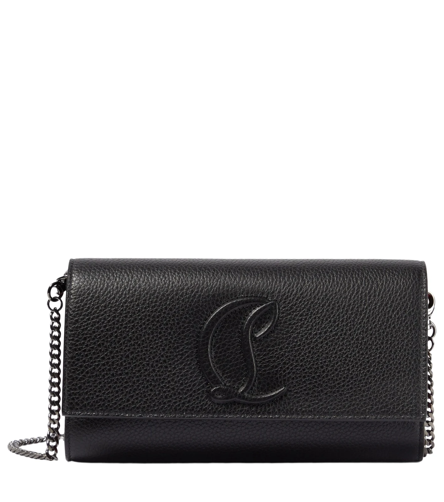 Christian Louboutin Logo leather wallet on chain