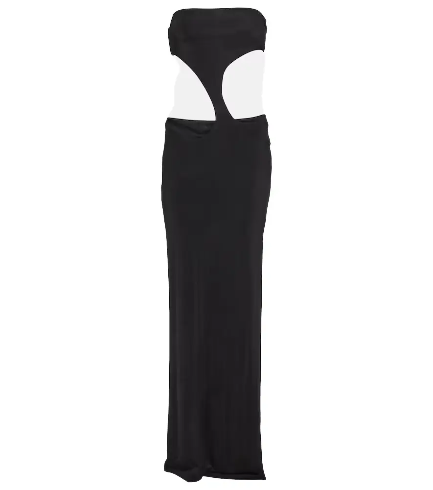 Louisa Ballou Long Carve cutout jersey maxi dress