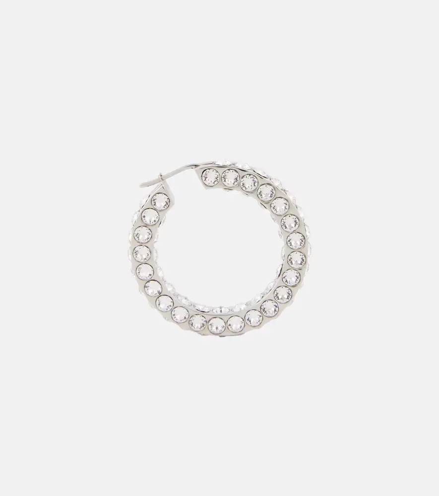 Amina Muaddi Jahleel large crystal-embellished hoop earrings | Thumbnail 3 Amina Muaddi Jahleel large crystal-embellished hoop earrings | Thumbnail 3