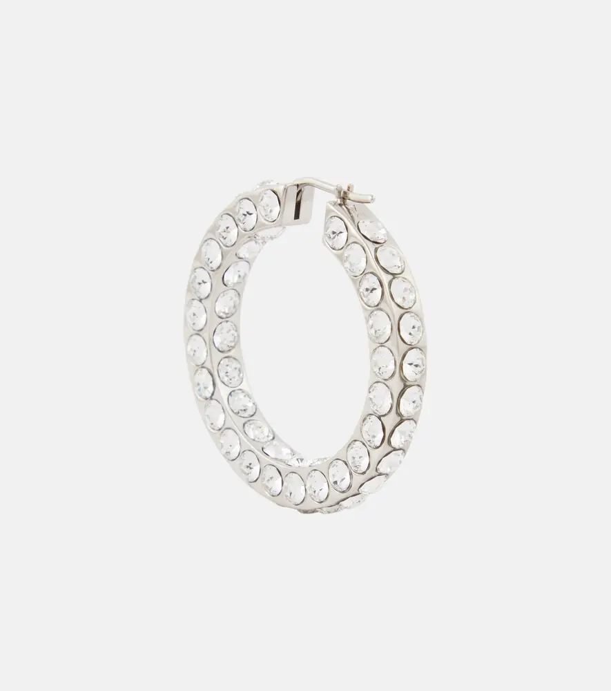 Amina Muaddi Jahleel large crystal-embellished hoop earrings | Thumbnail 5 Amina Muaddi Jahleel large crystal-embellished hoop earrings | Thumbnail 5