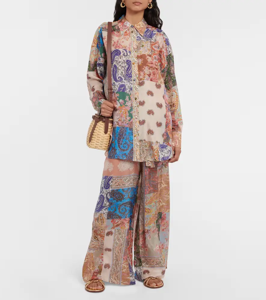 Zimmermann Devi oversized patchwork silk shirt | Thumbnail 2 Zimmermann Devi oversized patchwork silk shirt | Thumbnail 2