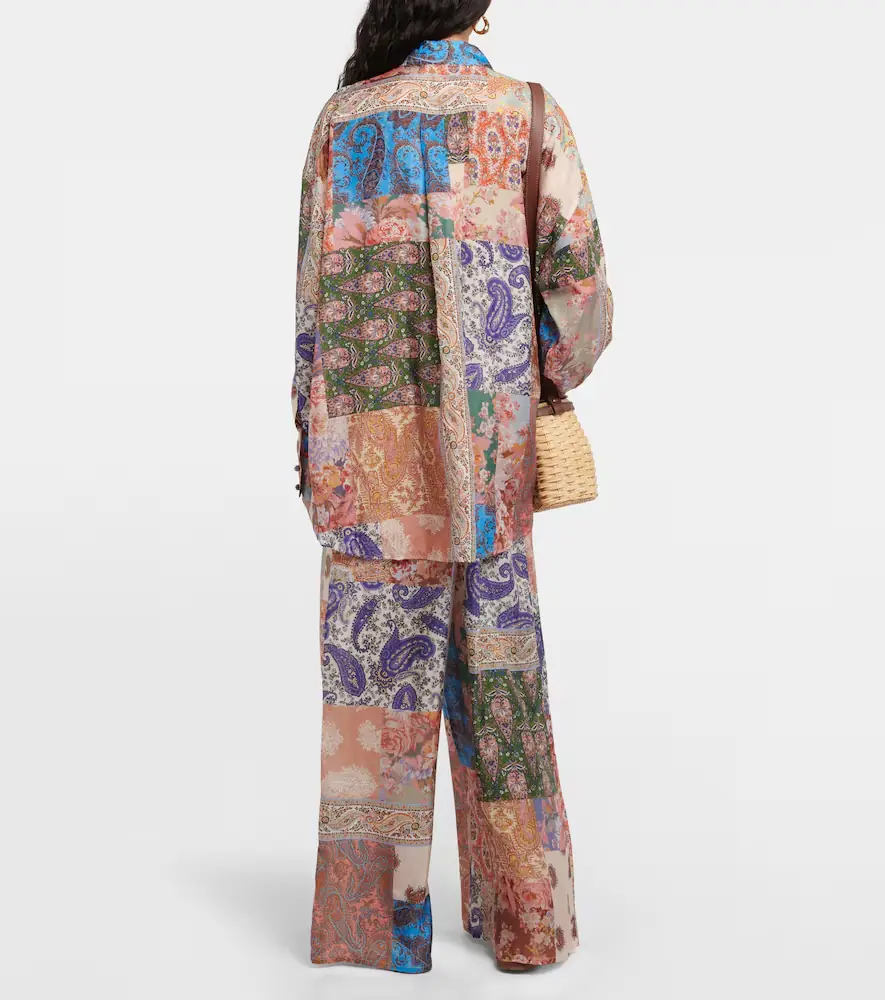 Zimmermann Devi oversized patchwork silk shirt | Thumbnail 4 Zimmermann Devi oversized patchwork silk shirt | Thumbnail 4