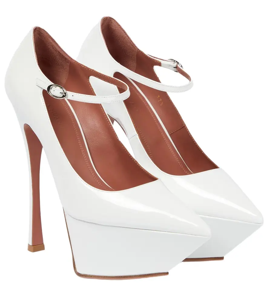 Amina Muaddi Yigit patent leather platform pumps | Image 1 Amina Muaddi Yigit patent leather platform pumps | Image 1