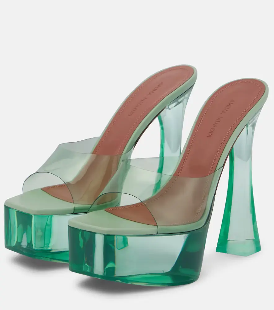 Amina Muaddi Dalida PVC platform mules | Thumbnail 4 Amina Muaddi Dalida PVC platform mules | Thumbnail 4