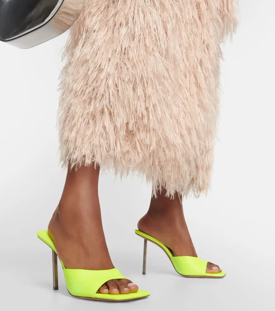 Amina Muaddi Laura leather mules | Thumbnail 3 Amina Muaddi Laura leather mules | Thumbnail 3