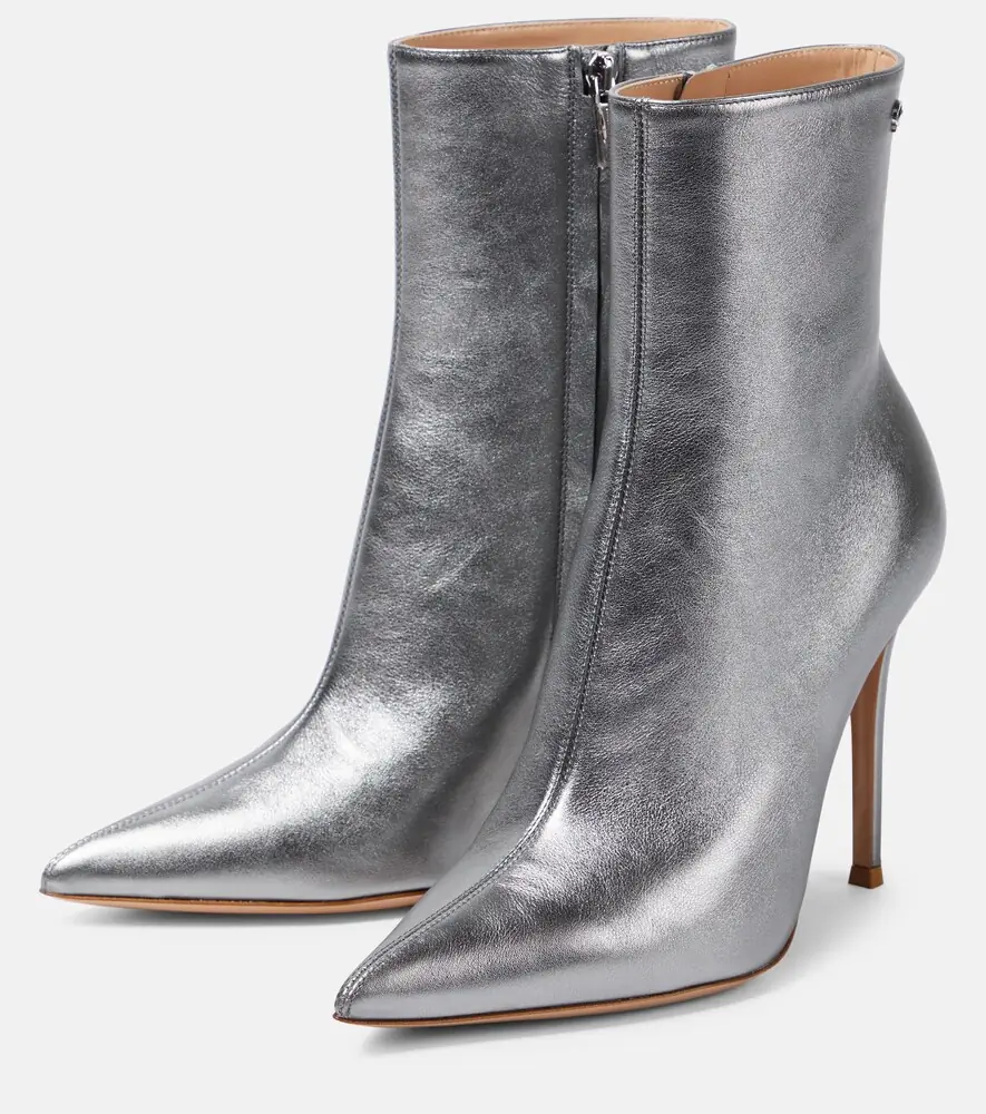 Gianvito Rossi Metallic leather ankle boots | Thumbnail 4