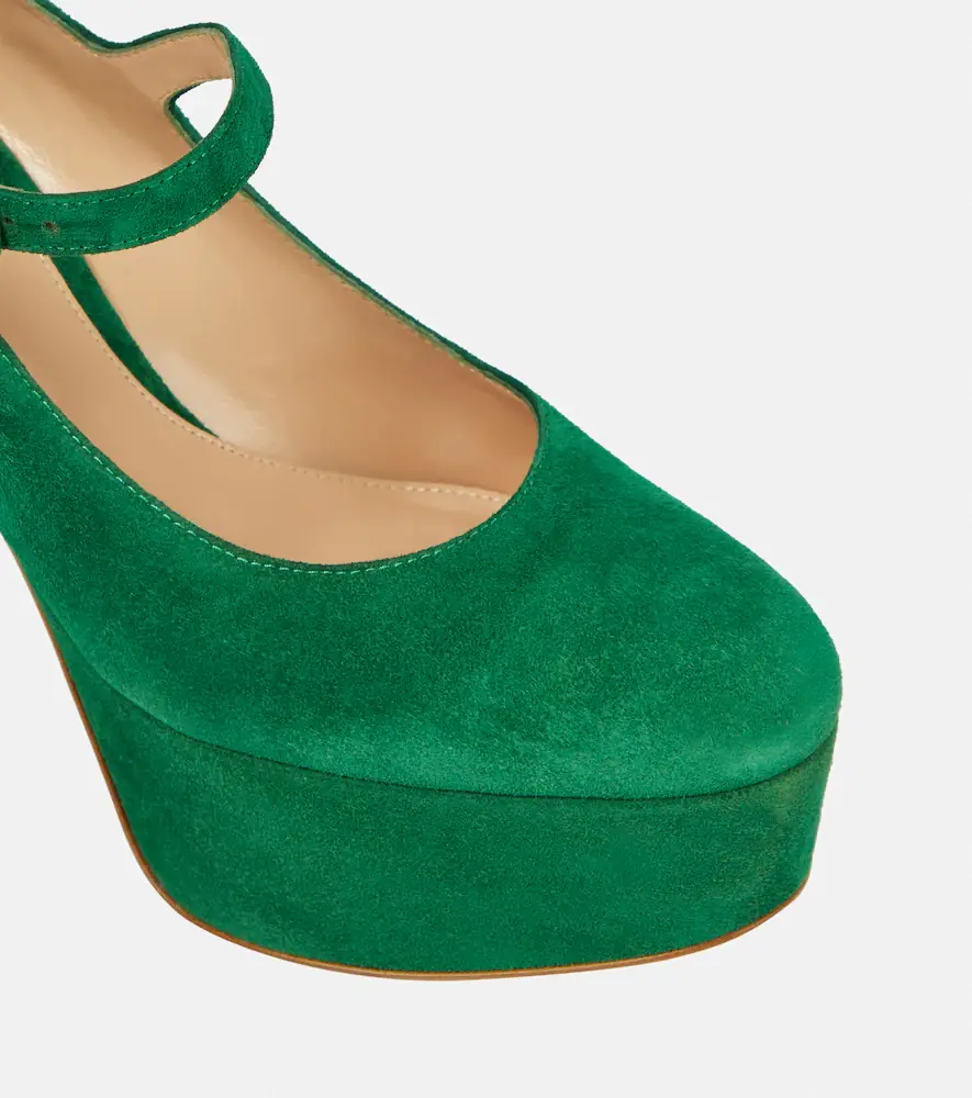 Gianvito Rossi Mary Jane suede leather pumps | Thumbnail 3 Gianvito Rossi Mary Jane suede leather pumps | Thumbnail 3