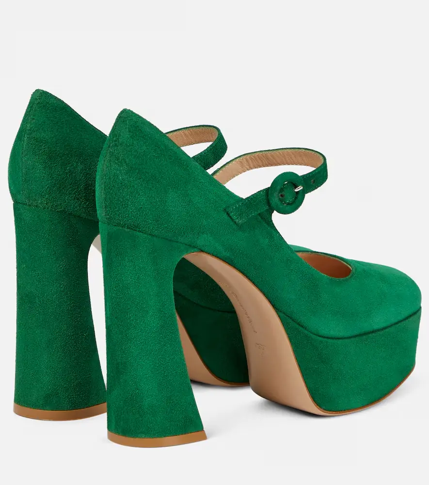 Gianvito Rossi Mary Jane suede leather pumps | Thumbnail 4 Gianvito Rossi Mary Jane suede leather pumps | Thumbnail 4