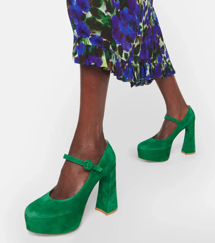 Gianvito Rossi Mary Jane suede leather pumps | Thumbnail 5 Gianvito Rossi Mary Jane suede leather pumps | Thumbnail 5
