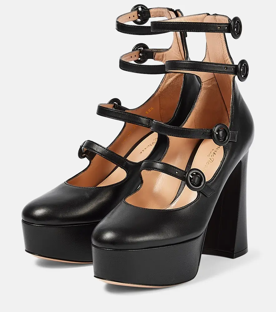 Gianvito Rossi Mary Jane leather platform pumps | Thumbnail 3