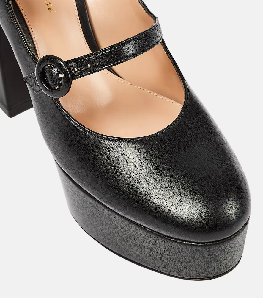 Gianvito Rossi Mary Jane leather platform pumps | Thumbnail 4