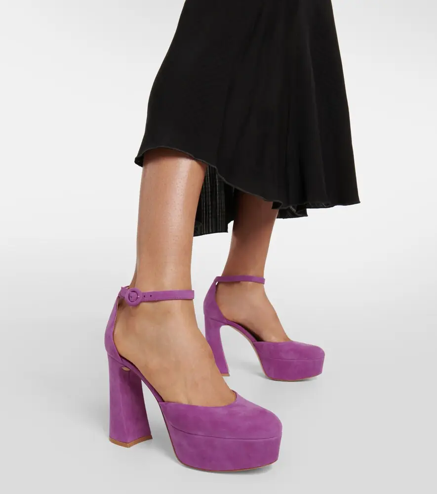Gianvito Rossi Vernice platform suede pumps | Thumbnail 2