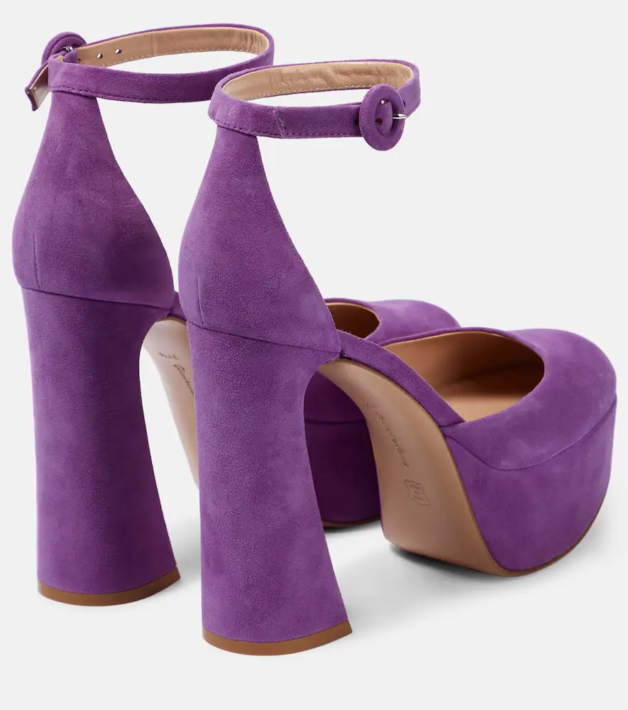 Gianvito Rossi Vernice platform suede pumps | Thumbnail 4