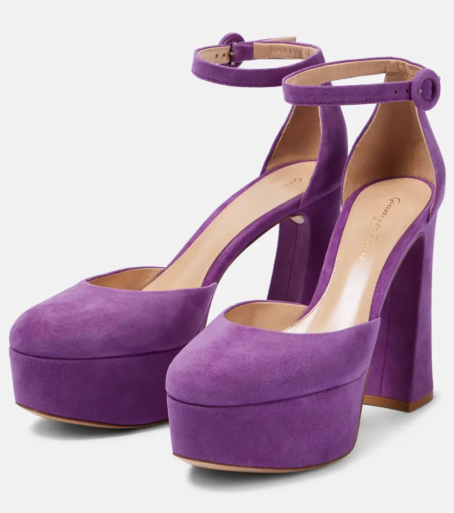 Gianvito Rossi Vernice platform suede pumps | Thumbnail 5