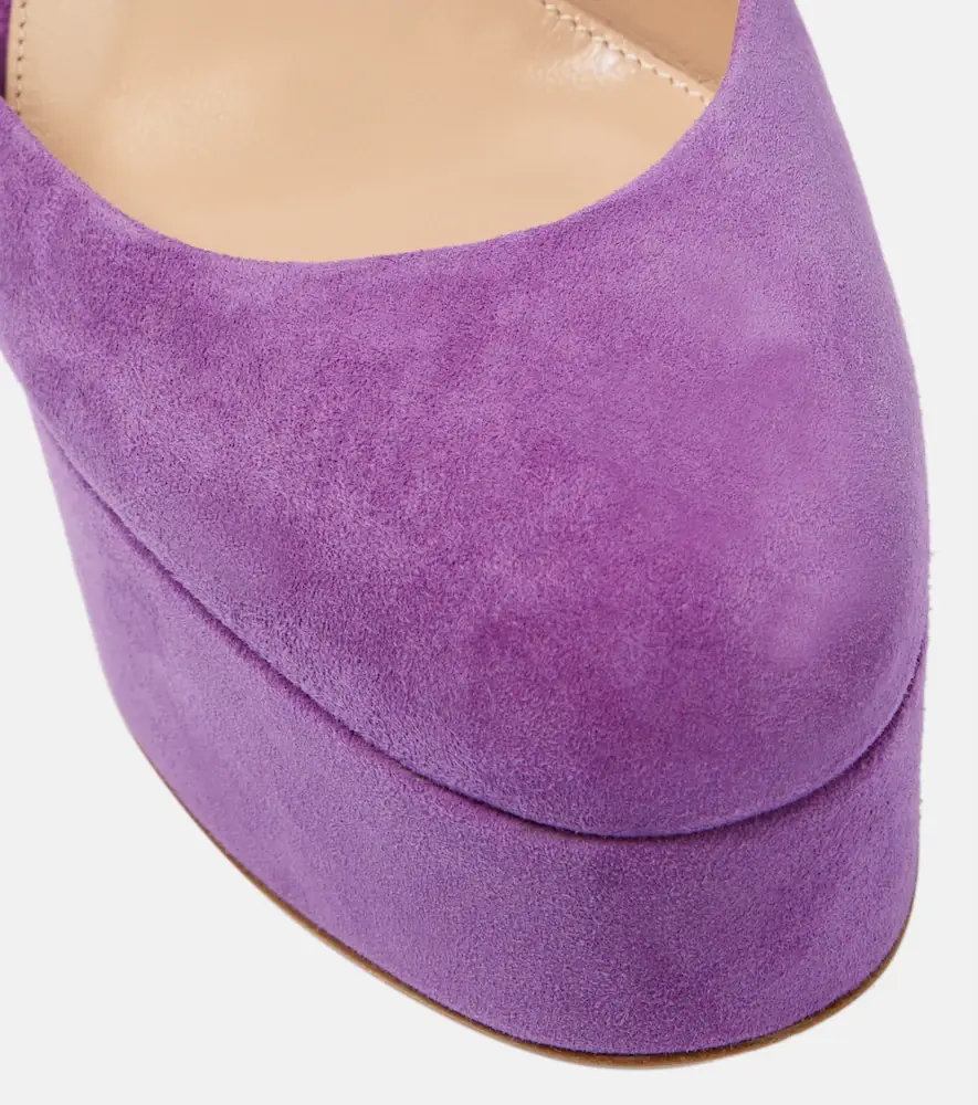 Gianvito Rossi Vernice platform suede pumps | Thumbnail 6