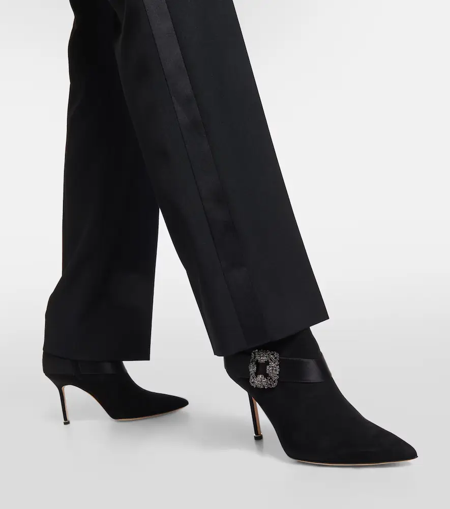 Manolo Blahnik Plinianu embellished suede ankle boots | Thumbnail 3 Manolo Blahnik Plinianu embellished suede ankle boots | Thumbnail 3