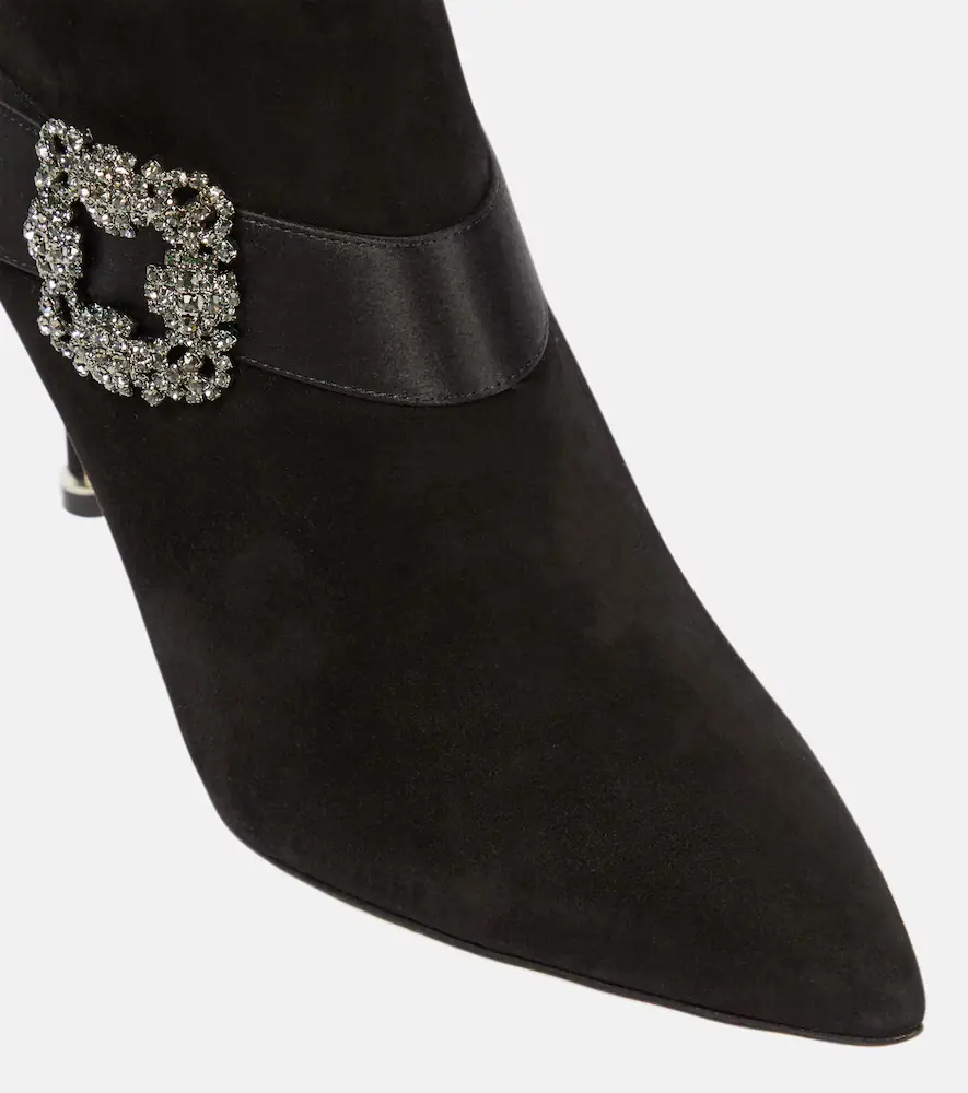 Manolo Blahnik Plinianu embellished suede ankle boots | Thumbnail 4 Manolo Blahnik Plinianu embellished suede ankle boots | Thumbnail 4